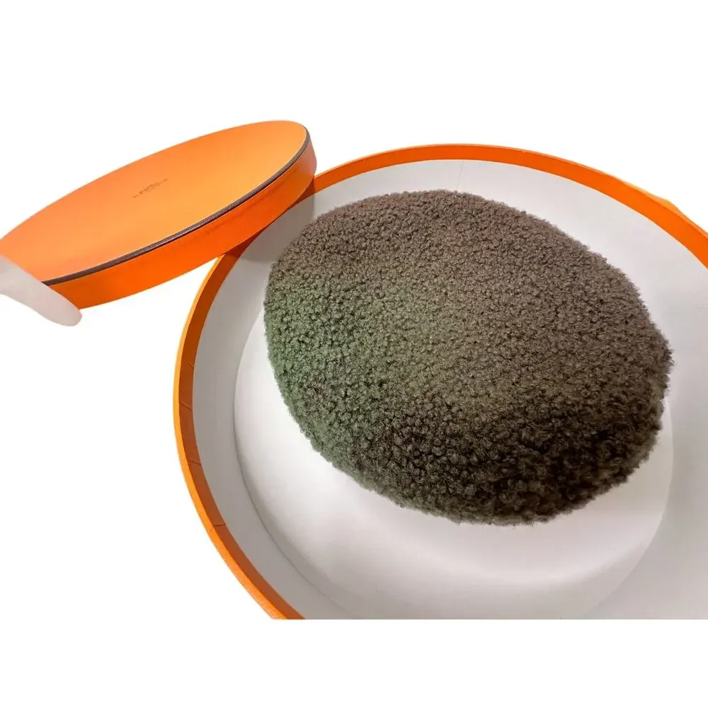 Hermes Mouton Brown Beret with Box Size 55 - Picture 3 of 13